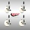 Service Caster 4 Inch 316SS Nylon Wheel Swivel 3/4 Inch Expanding Stem Caster Set Brake SCC SCC-SS316EX20S414-NYS-TLB-34-4 - alternate 3